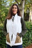 Clashmore Women's Quilted Vest, bone hvid