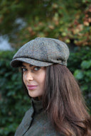 Carloway brun Harris Tweed bakerboy hat