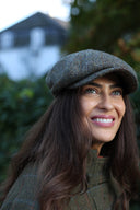 Carloway brun Harris Tweed bakerboy hat