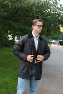 Brunswick Mens Long Oilskin Jacket, mørkegrøn/verdigris med Primaloft vattering
