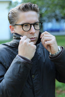 Brunswick Mens Long Oilskin Jacket, mørkegrøn/verdigris med Primaloft vattering