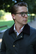 Starberg mens winter oilskin jacket, quiltet for, olivengrøn