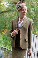 Claire Hacking Jacket Harris Tweed, mustard