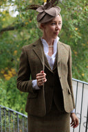 Claire Hacking Jacket Harris Tweed, mustard