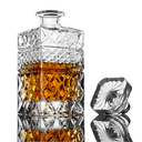 Rocks whiskykaraffel gavesæt med 4 whiskyglas og kølesten