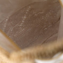 Håndtaske Raffia strå med kort håndtag, lynlåslukning og foring