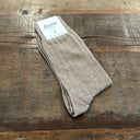 Bomuldssokker, sandy beige rib
