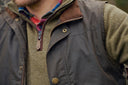 Feeney Zip Neck Sweater, Dusky Green, medium