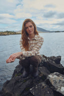 Elderflower, mocha, ladies boot cut fløjlsbukser, babyfløjl m. stretch