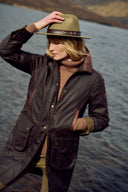Clifford Ladies LONG Waxed Jacket PRIMALOFT foret, Olivengrøn