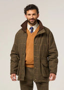 Combrook Mens Tweed Shooting Field Coat, teak
