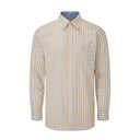 Aylesbury Mens Shirt ternet skjorte, beige med guld/blå tern