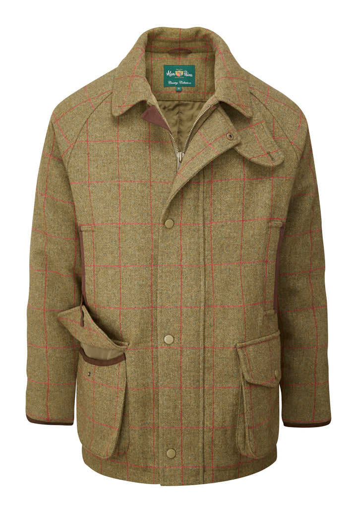 Combrook Mens Tweed Waterproof Coat, sage salviegrøn