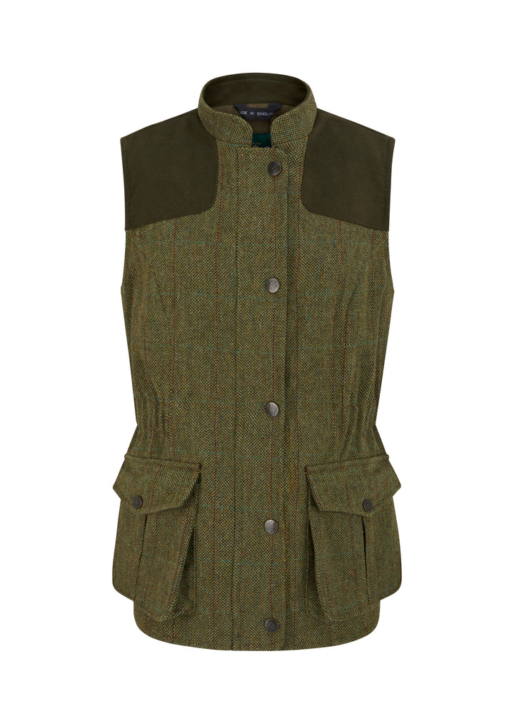 Rutland Ladies Tweed Gilet, hemp