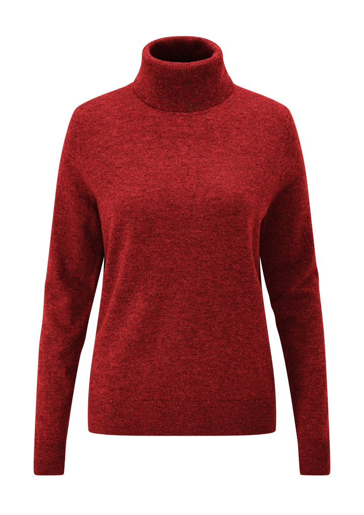 Clara Ladies Roll Neck rullekravesweater, berry