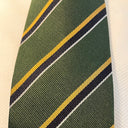 Slips, grønt med regiment striber, silke