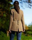 Bailey Field Coat dame, Harris Tweed, evergreen sildebensmønster