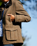 Bailey Field Coat dame, Harris Tweed, evergreen sildebensmønster