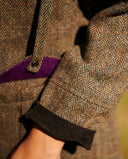 Bailey Field Coat dame, Harris Tweed, evergreen sildebensmønster