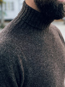 Ballater Roll Neck rullekravesweater, Porcupine, Geelong lammeuld