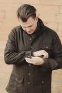 Beauly Tweed Shacket overshirt, brun