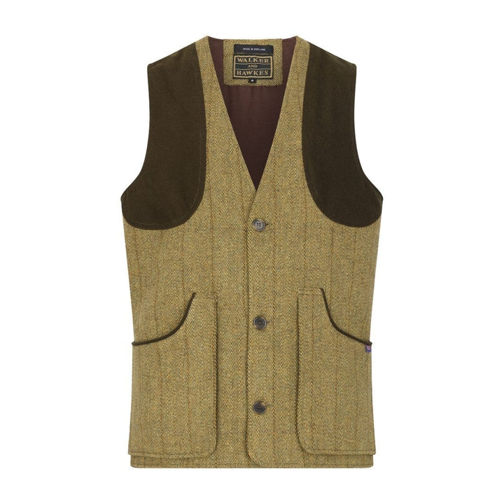 Berston skydevest, derby tweed, lys salvie