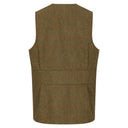 Berston skydevest, derby tweed, grønbrun med rød overtern