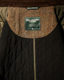 Boston quiltet jakke med Harris Tweed detaljer, olivengrøn