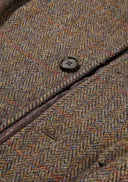 Chelsea Mens Overcoat frakke, brun herringbone, Harris Tweed
