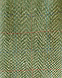 Carola blazer dame, ren silke, grøn m. rød overtern