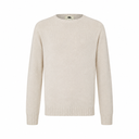Orton Jumper rundhalset sweater, Almond, Geelong lammeuld