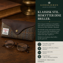 Brille etui, Harris Tweed, Clinton brun
