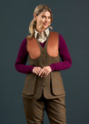Combrook Ladies Tweed Shooting Waistcoat, Willow