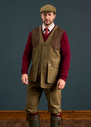 Combrook Mens Tweed Shooting Waistcoat, sage