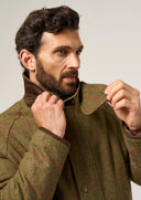 Combrook Mens Tweed Waterproof Coat, sage salviegrøn