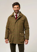 Combrook Mens Tweed Waterproof Coat, sage salviegrøn