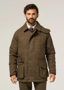 Combrook Mens Tweed Shooting Field Coat, teak