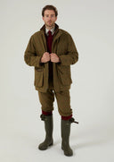 Combrook Mens Tweed Shooting Field Coat, sage salviegrøn