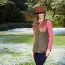 Combrook Ladies Tweed Shooting Waistcoat, Willow