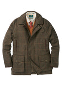 Combrook Mens Tweed Waterproof Coat, teak