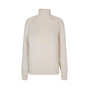 Glencoe Ladies Roll Neck rullekravesweater, Almond White, Geelong lammeuld