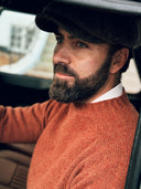 Donegal Jumper rundhalset sweater, Burnt Orange Rhum, Glenugie Nep lammeuld