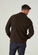 Ferndale Explorer strikket overshirt, herre, kogt lammeuld, cocoa
