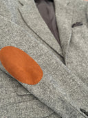 London tweed blazer, Harris Tweed, antracitgrå melange 603
