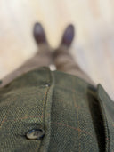 Berston skydevest, derby tweed, mørk grøn