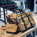 British Twill Cargo Holdall, tan mellembrun