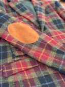 London tweed blazer, Harris Tweed, vinrød/blå/grøn tern - check of island 655