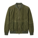 Bomber blouson ruskind, grøn