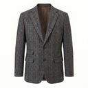 London tweed blazer, Harris Tweed, grå med blå/rød overtern 685