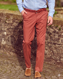 Jones chinos bukser, bomuldsstretch, red wood støvet rød